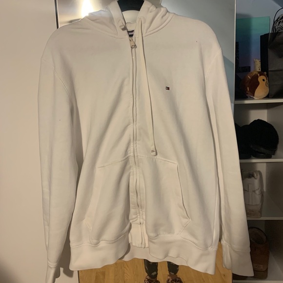 Tommy Hilfiger Tops - White Tommy Hilfiger zip up sweatshirt